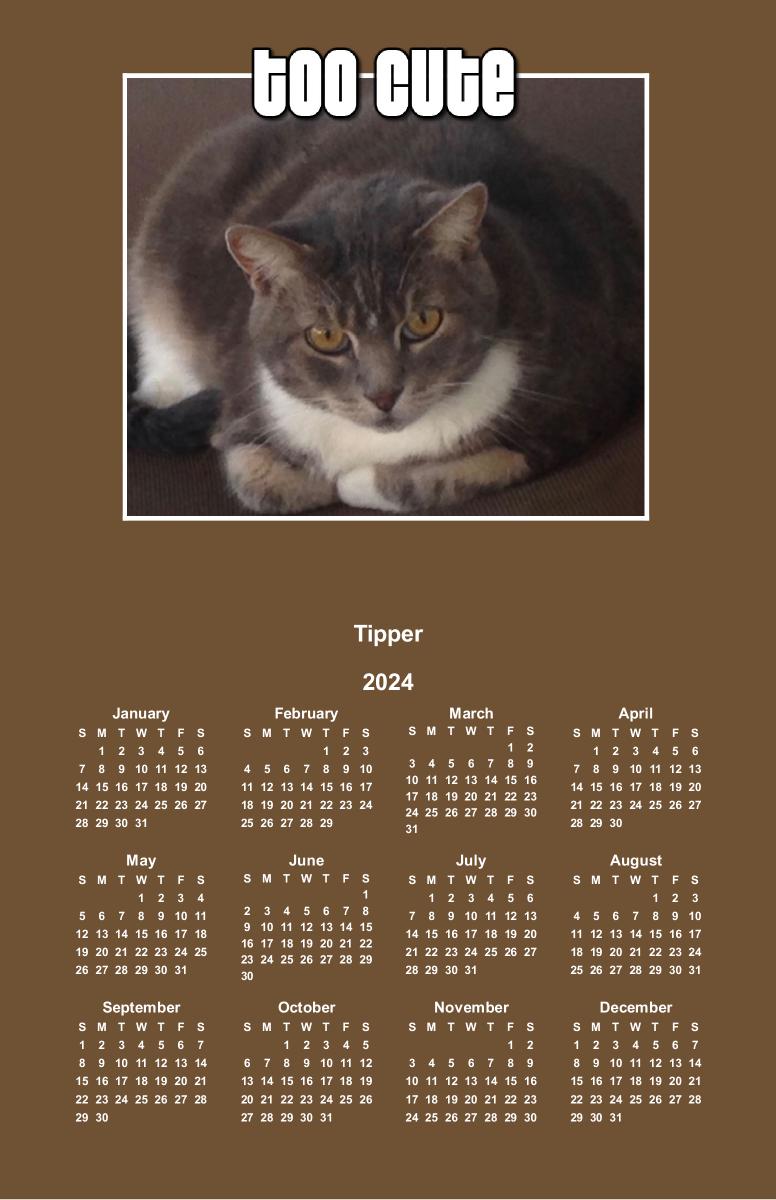 Tipper Poster Calendar