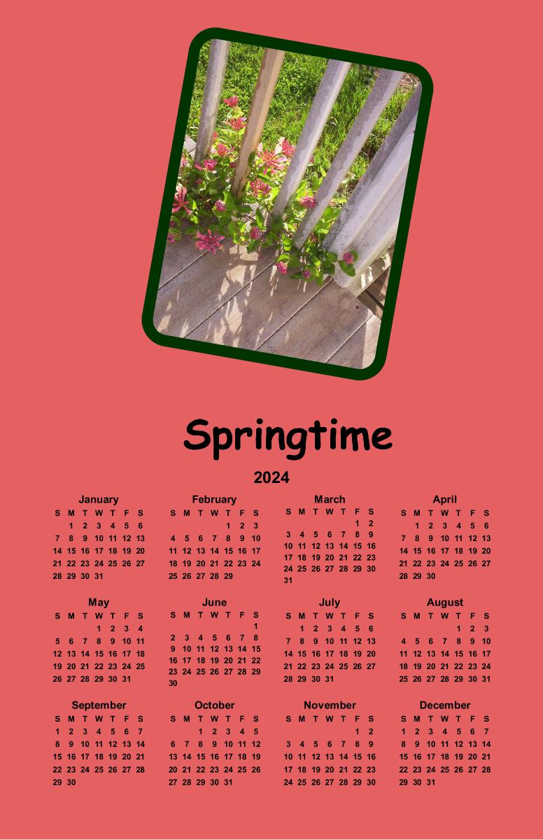 Springtime Poster Calendar