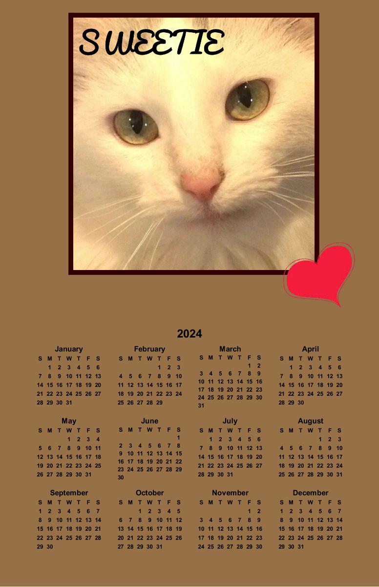 SWEETIE Poster Calendar