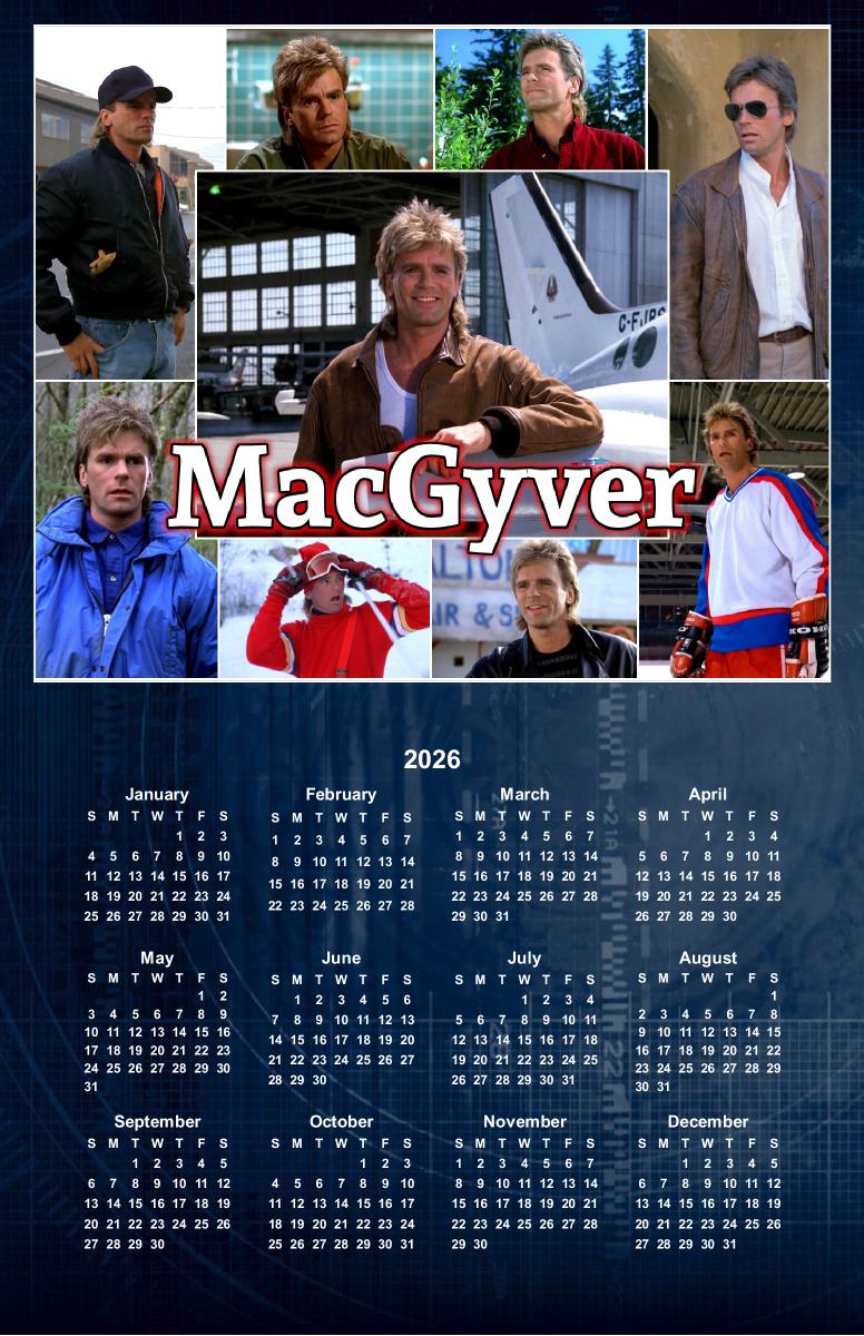 2026 MacGyver Poster Calendar