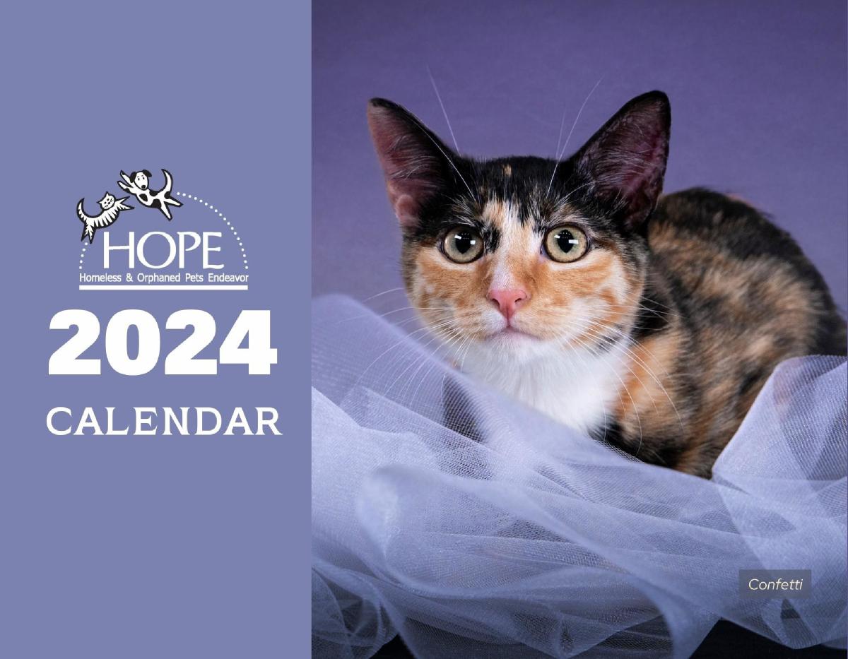 2024 Annual HOPE Pet Calendar