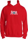 RED Hoodie Dog Father