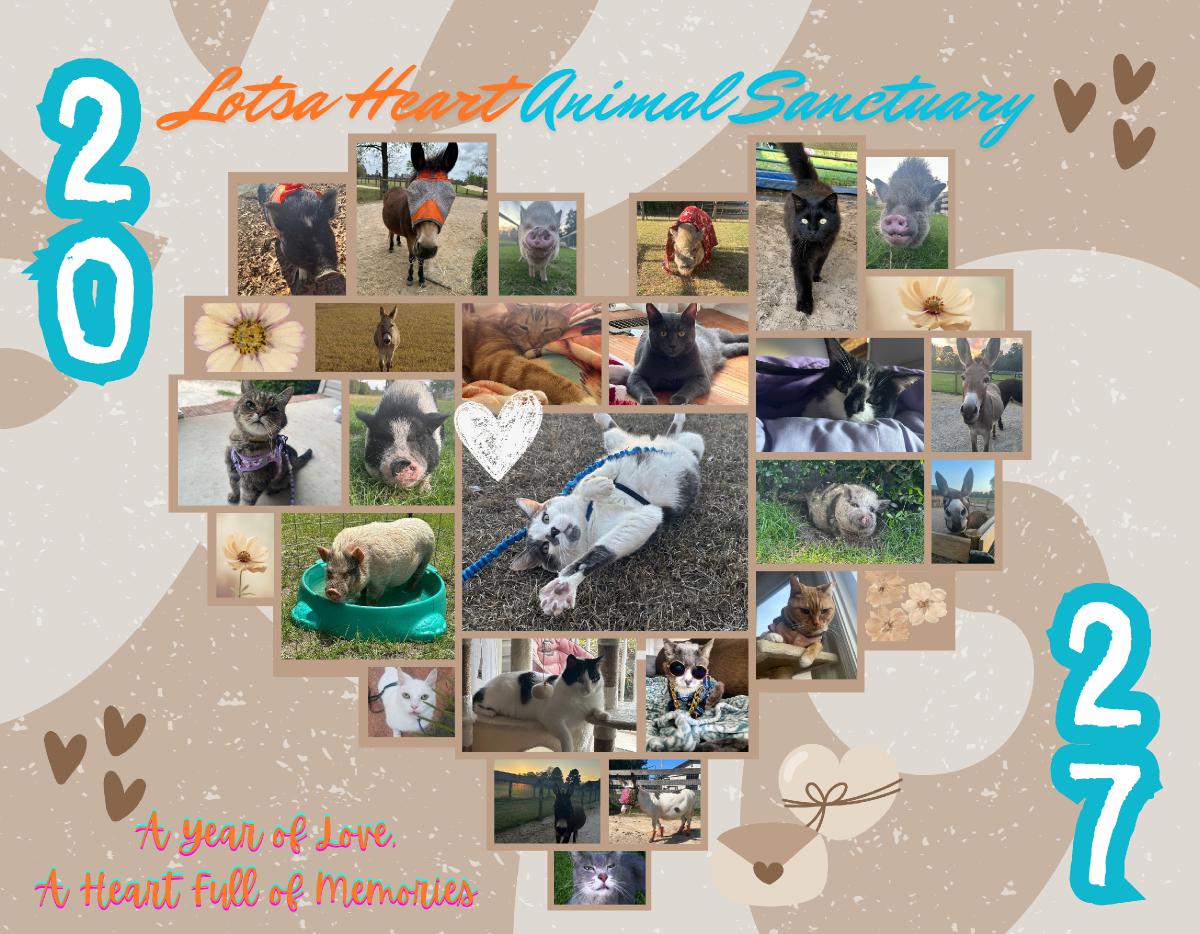 Lotsa Heart Animal Sanctuary 2027 Calendar