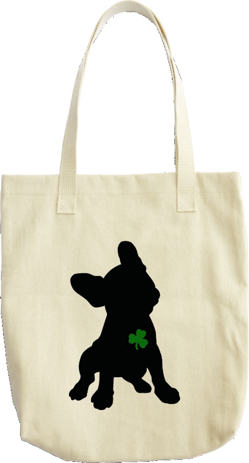 Lucky Frenchie Canvas Tote