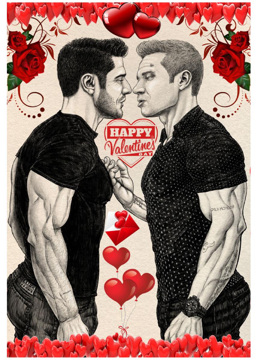 Buck and Tommy Valentines Card SFW 1