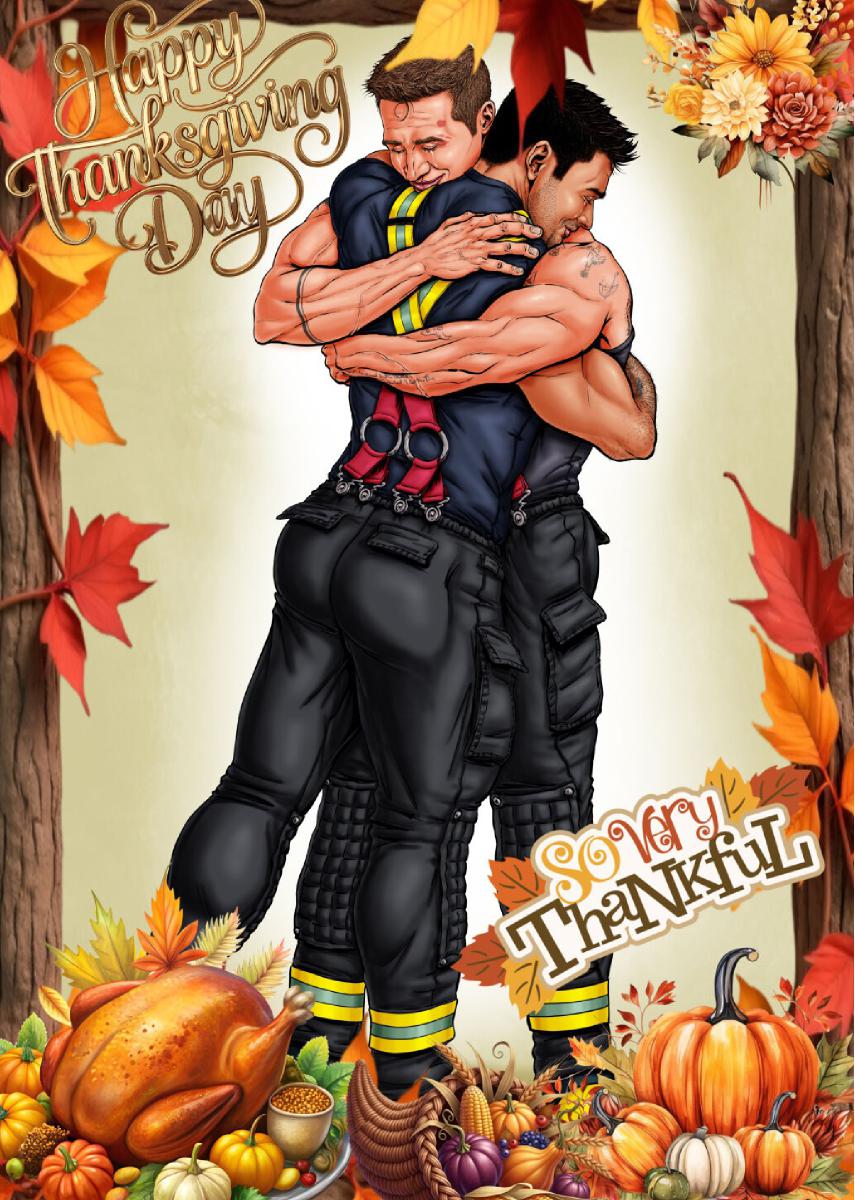 CLX Greeting Card Thanksgiving Buddie SFW