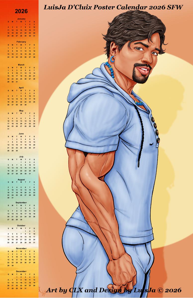 LuisJa D'Cluix Poster Calendar 2026 SFW