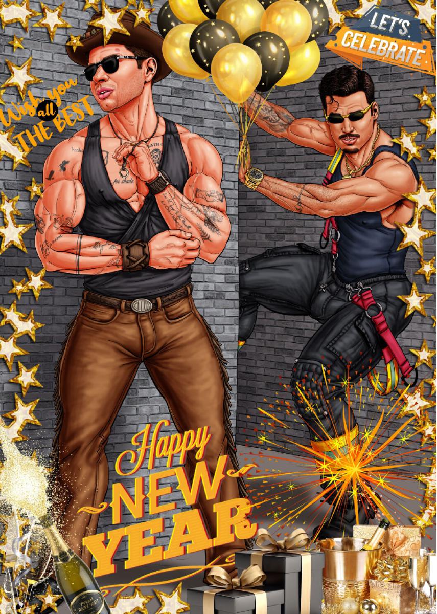 CLX Greeting Card New Years Buddie 1 SFW