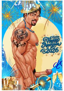 Luis DCluix New Years Card NSFW 2