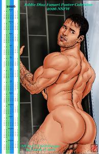 Eddie Diaz Fanart Poster Calendar 2026 NSFW
