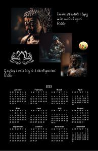 2023 Buddha Calendar Poster