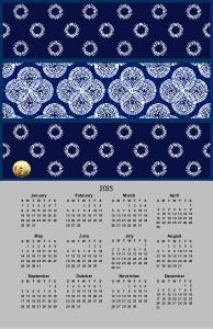 2023 Blue Abstract Calendar Poster