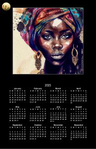 2023 African Queen Calendar Poster