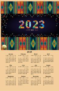 2023 Kente Wall Calendar Poster
