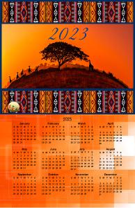 2023 Calendar Poster - Safari Orange