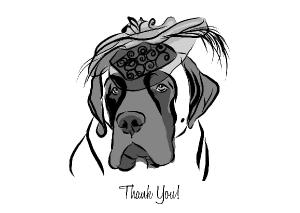 Mastiff Thank You Card