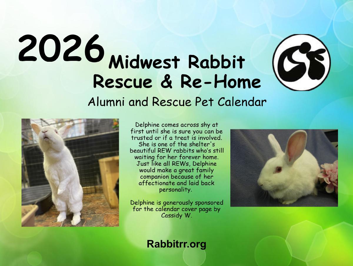 2026 Midwest Rabbit Rescue & Re-home Calendar