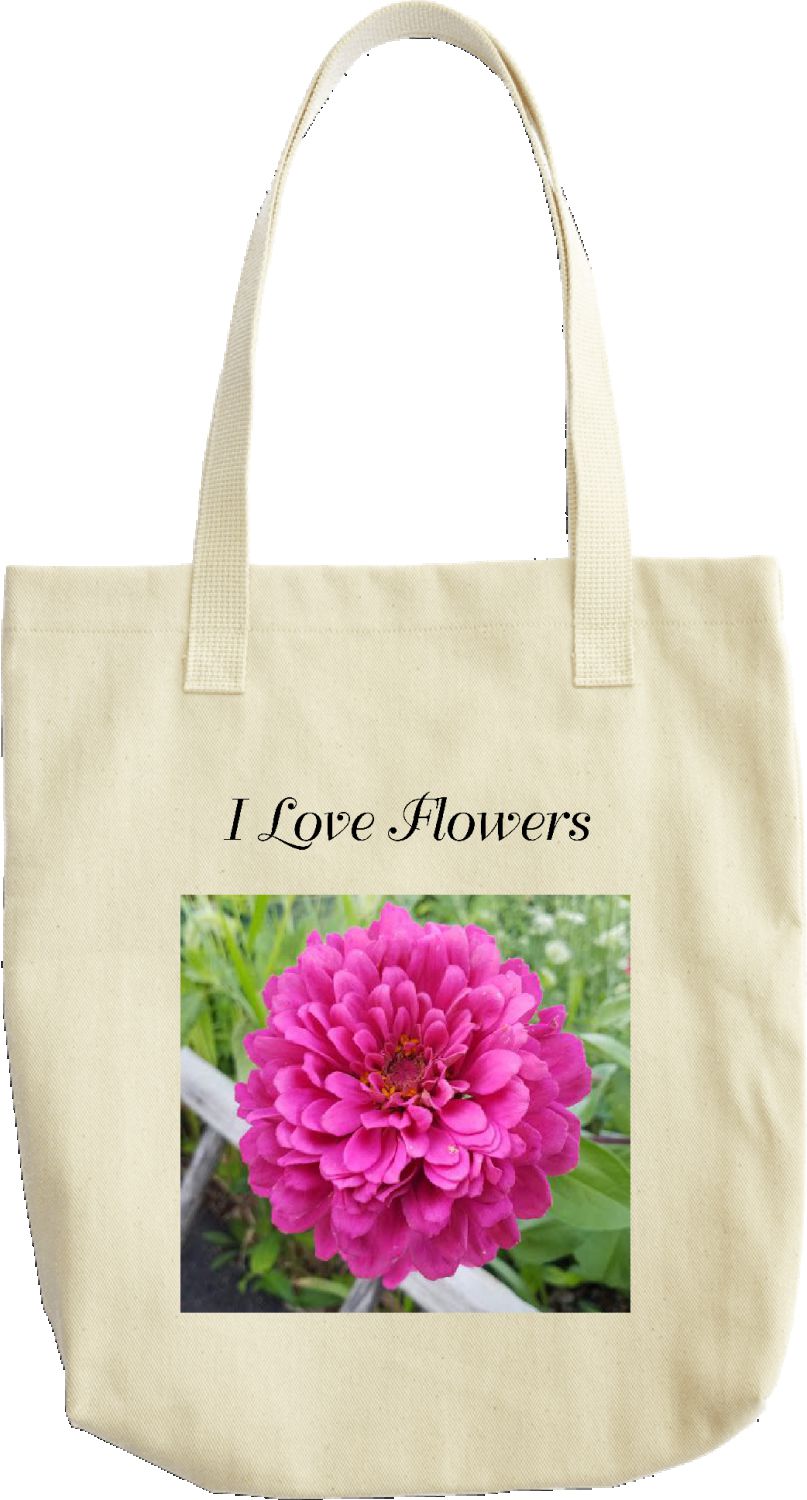 Pink Flower Tote Bag
