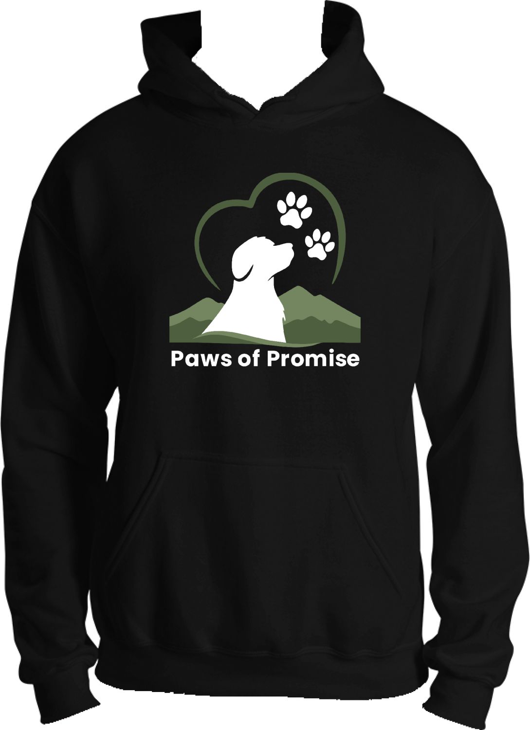 Paws of Promise White and Green Logo