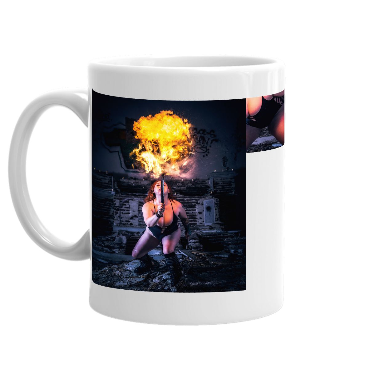 Raven firebreathing Colored Mug
