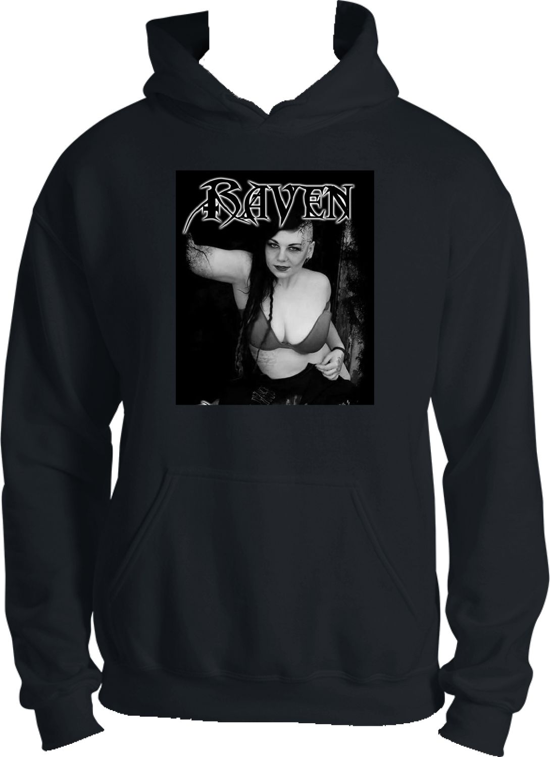 Raven Pinkii Black Hoodie