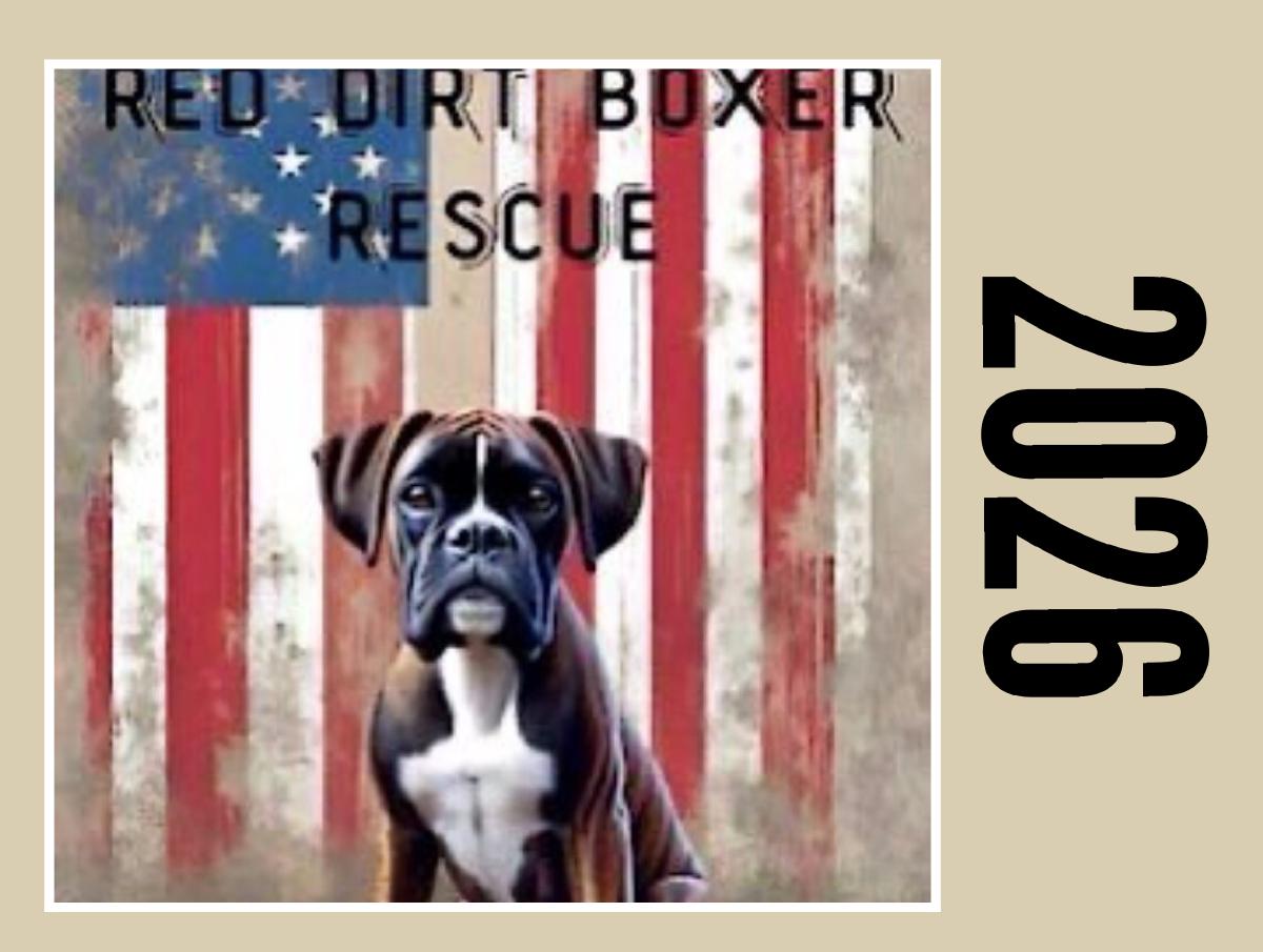 Red Dirt Boxer Rescue 2026 Calendar