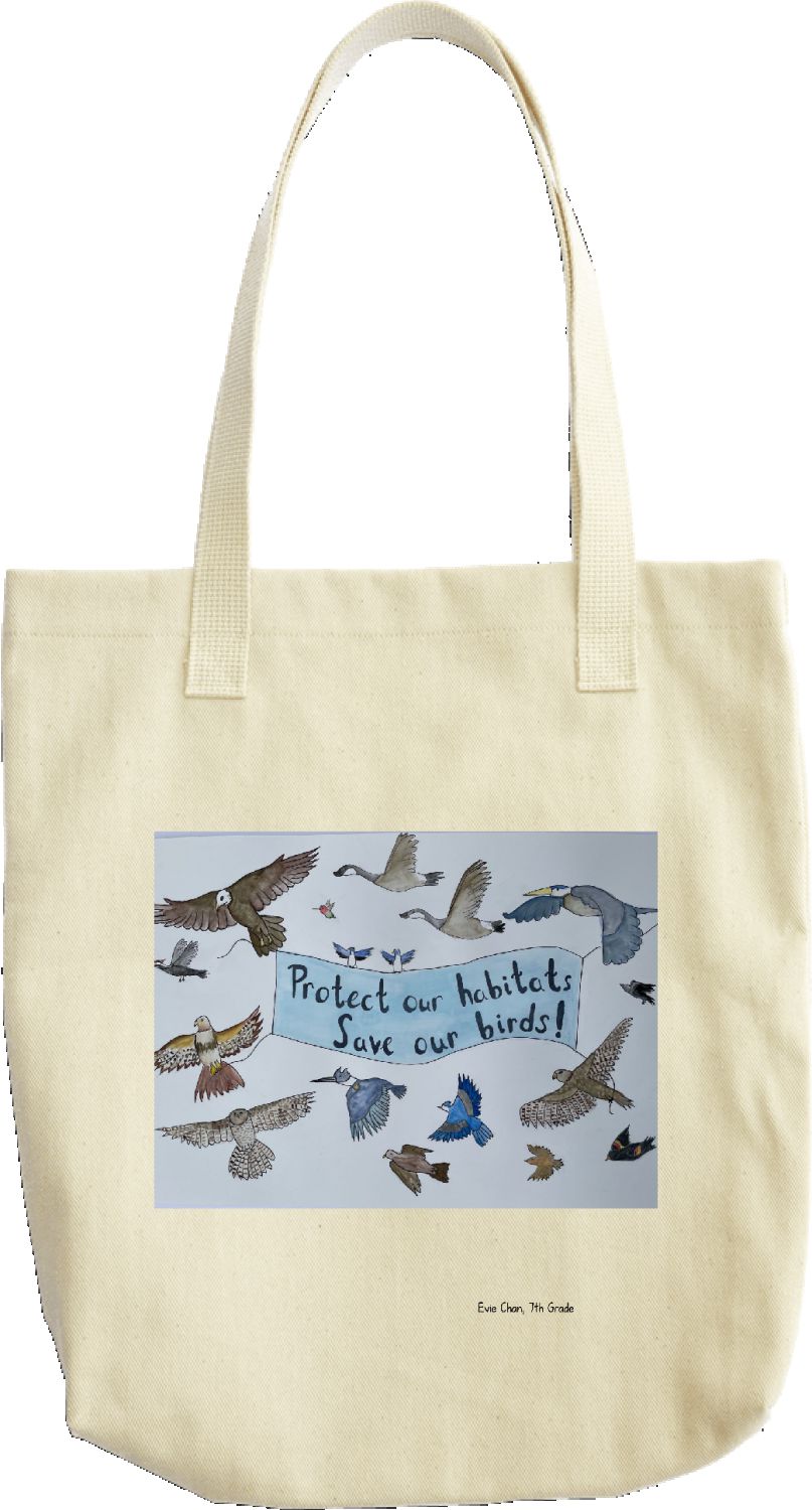 2021 SB Youth Art Contest Save Our Birds tote bag