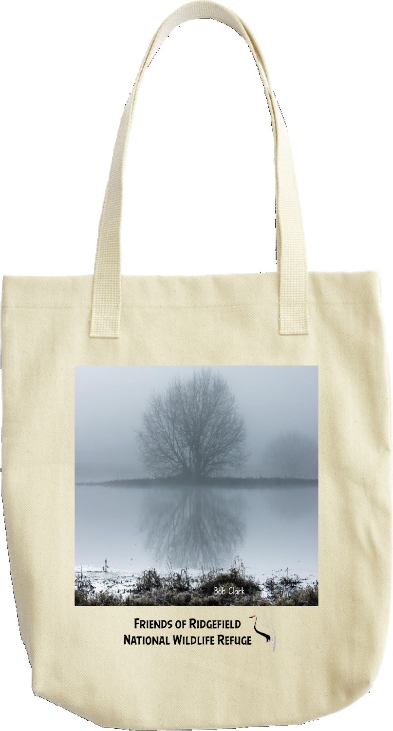 2022 Tree Reflected in fog tote