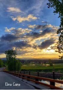 2022 Refuge Entrance Bridge Sunset photo card