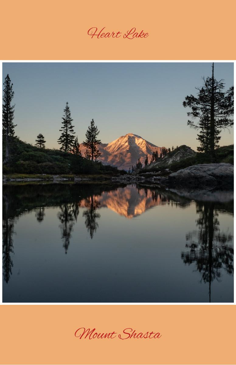 Poster Heart Lake Mount Shasta full image