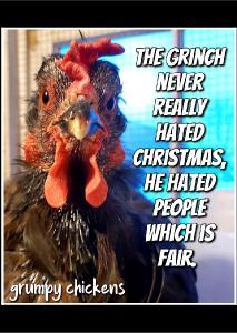 Grumpy Chickens Christmas Card #1