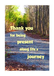 Thank you - present along life’s journey card