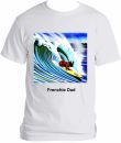 Frenchie Dad Surfer T-shirt