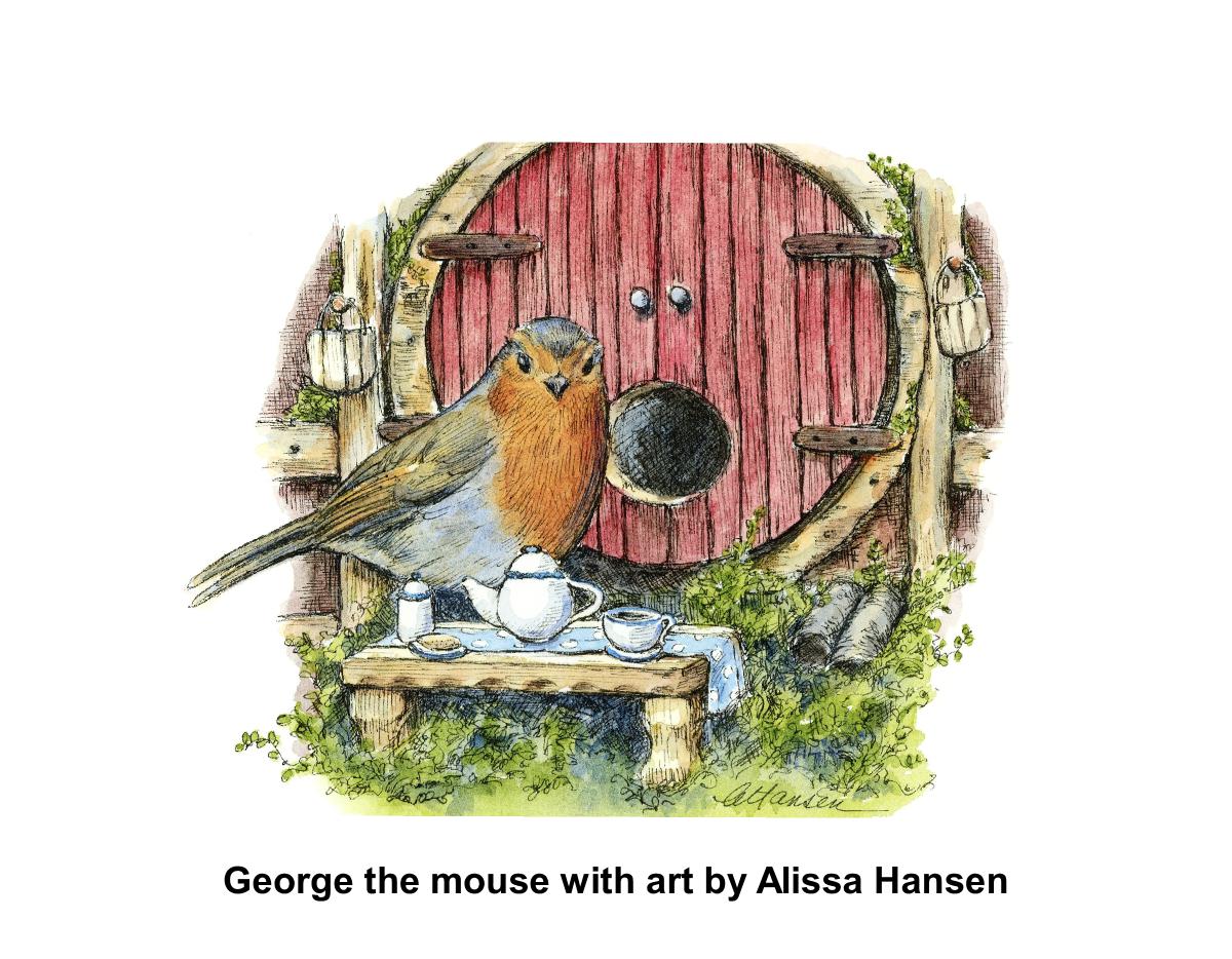George the mouse with art by Alissa Hansen