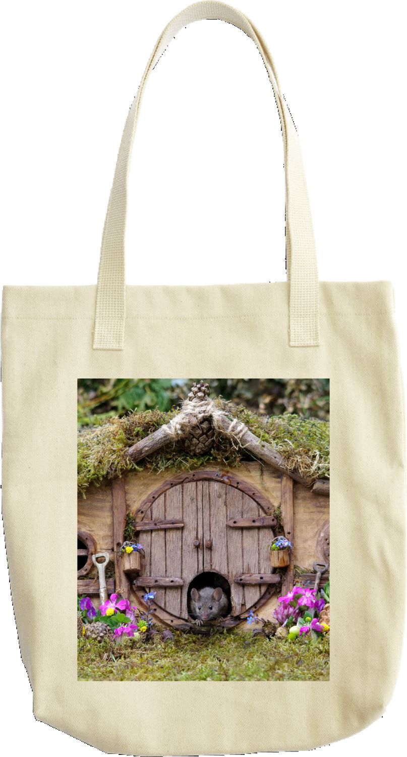 George The Mouse in a Log Pile House 2019 bag