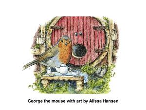 George the mouse with art by Alissa Hansen