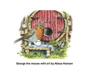 George the mouse with art by Alissa Hansen