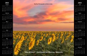 Sunflower Sunrise Poster Calendar