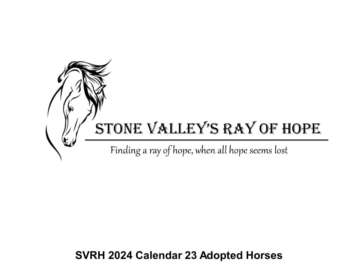 SVRH 2024 Calendar 23 Adopted Horses