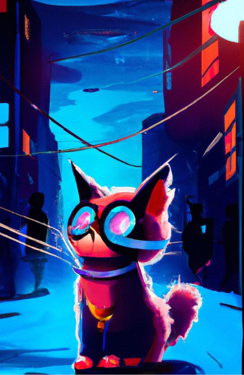 Neon Cat Notebook