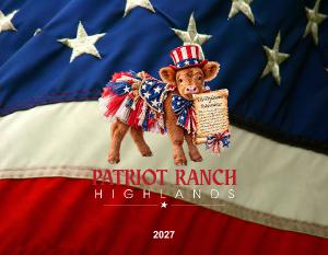 Patriot Ranch All Animals Calendar 2027