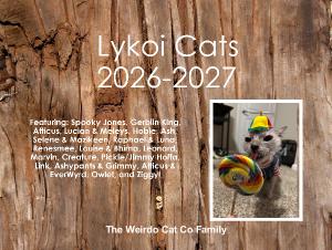 Weirdo Cat Co Lykoi Family Calendar