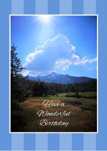 Mountain Scene Birthday Card!