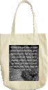 Tote with a Quote in black and white