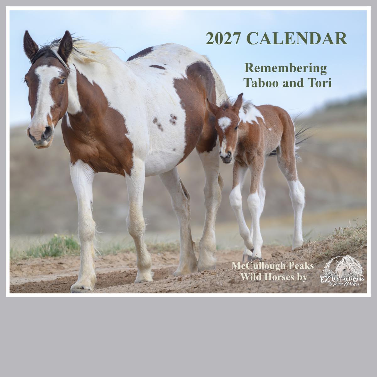2027 Calendar McCullough Peaks Wld Horses