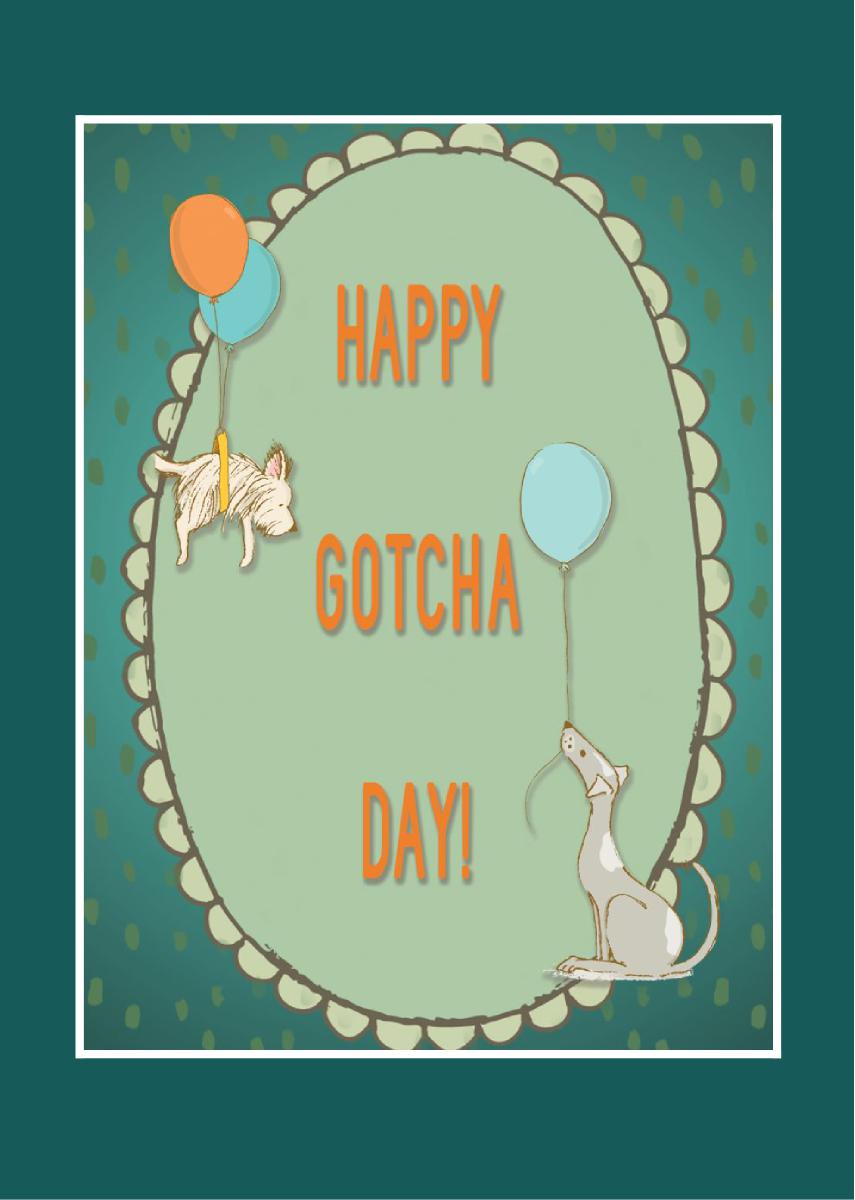 Happy Gotcha Day 5x7 Card