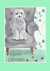 Underhound Railroad Happy Birthday Card