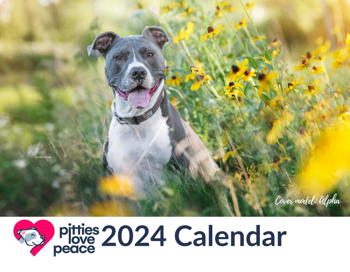 Pitties.Love.Peace 2024 Calendar