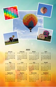 Hot Air Balloon Poster Calendar