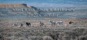 2027 Sand Wash Basin Wild Horses Desk Calendar